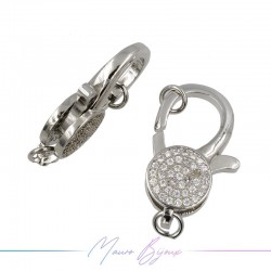 Closure Mod H in Brass Pendant with Zircon Silver 30x19mm