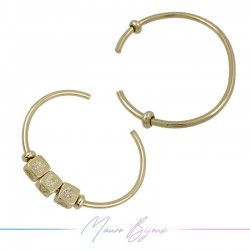Letterine M Passanti in Ottone con Strass Dorato