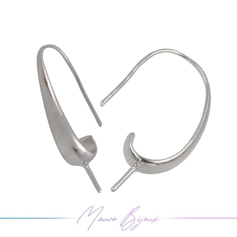 Monachelle in Ottone Goccia 3 Argento 26.2x13.5mm