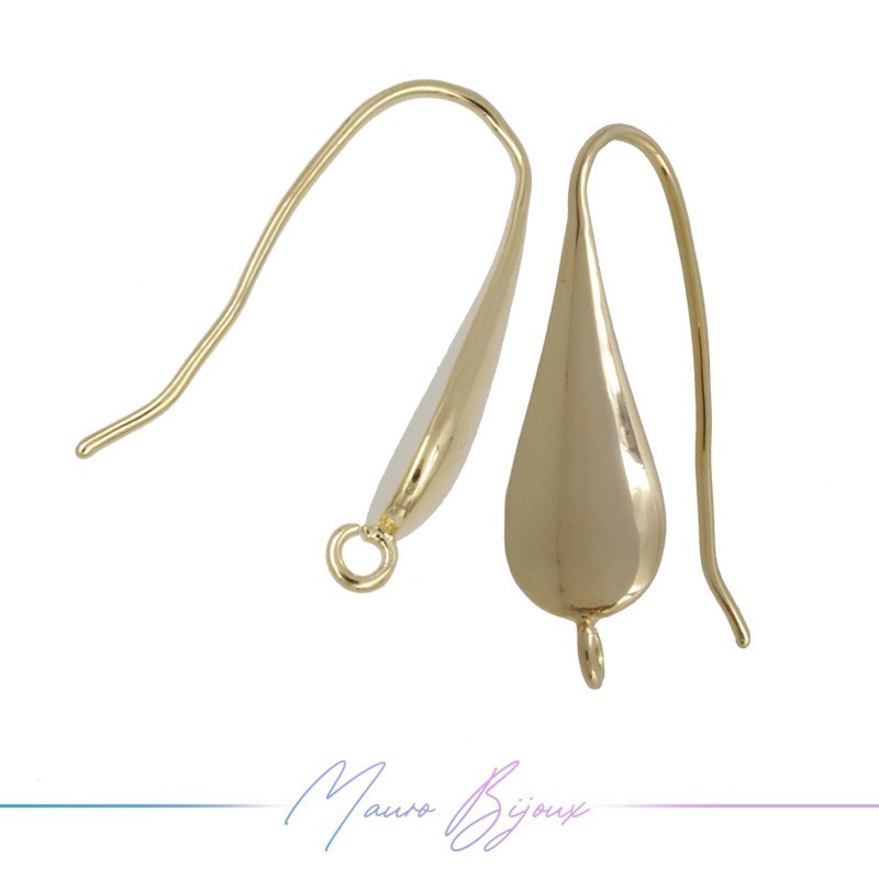 Monachelle in Ottone Goccia 4 Dorato 26.5x7mm