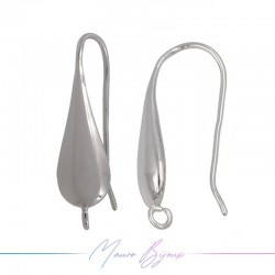 Monachelle in Ottone Goccia 4 Argento 26.5x7mm