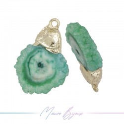 Charm Agate Green Gold Edged