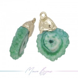 Charm Agate Green Gold Edged