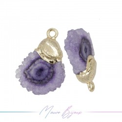 Charm Agate Lilac Gold Edged