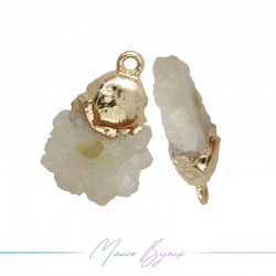Charm Agate Cream Gold Edged