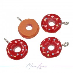 Charms of Resin Red Donuts