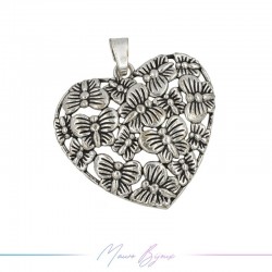 Metal Pendants Butterfly Heart