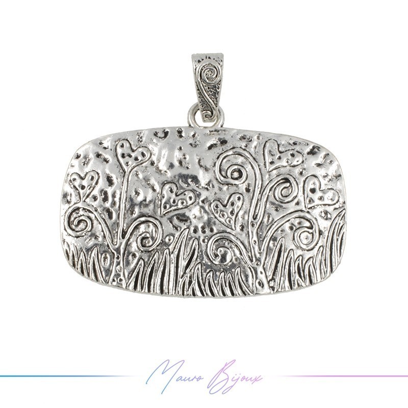 Metal Pendants Rectangle 1 Piece