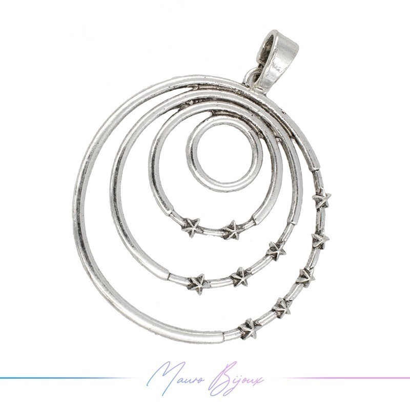 Metal Pendants Double Circle 1 Piece