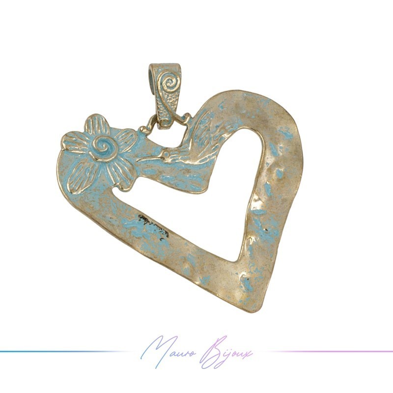 Metal Pendants Heart Gold 1 Piece