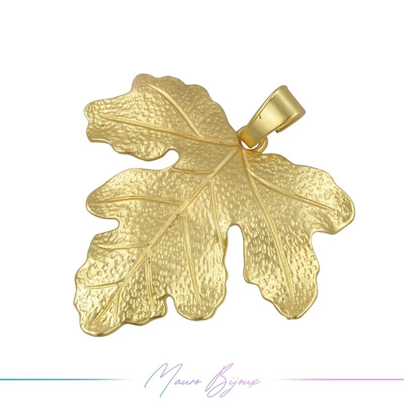 Zamak Pendant Golden Leaf 1 Piece