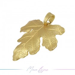 Zamak Pendant Golden Leaf 1 Piece