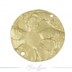 Zamak Pendant Golden Round Flower 1 Piece