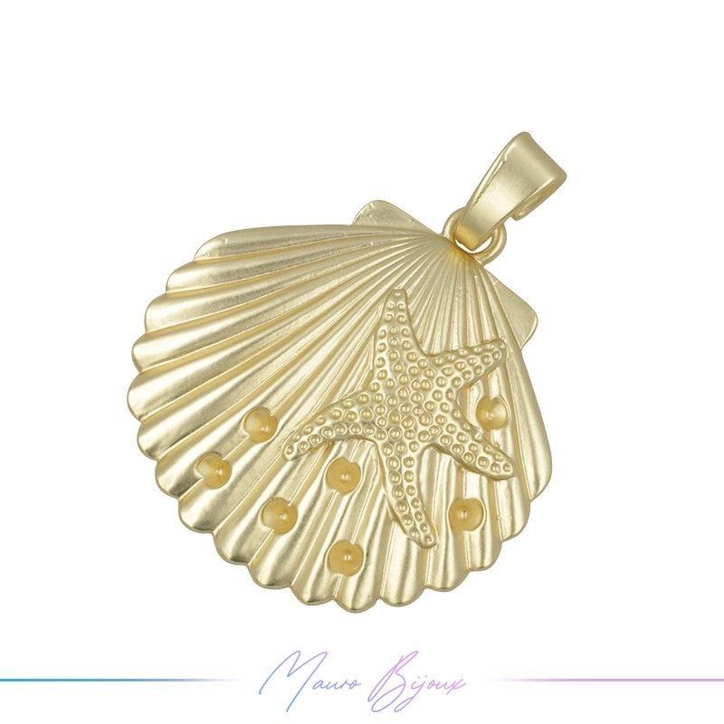Zamak Pendant Golde Seashell A 1 Piece