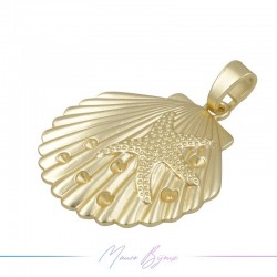 Zamak Pendant Golde Seashell A 1 Piece