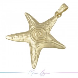Zamak Pendant Golden Starfish B 1 Piece