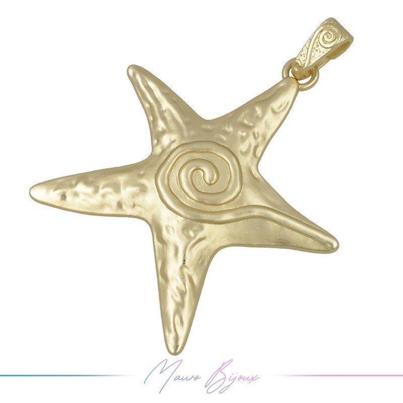 Zamak Pendant Golden Starfish B 1 Piece