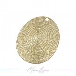 Zamak Pendant Golden Oval 1 Piece