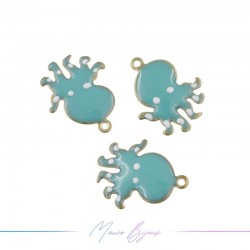 Charms in Brass Enamelled Octopus