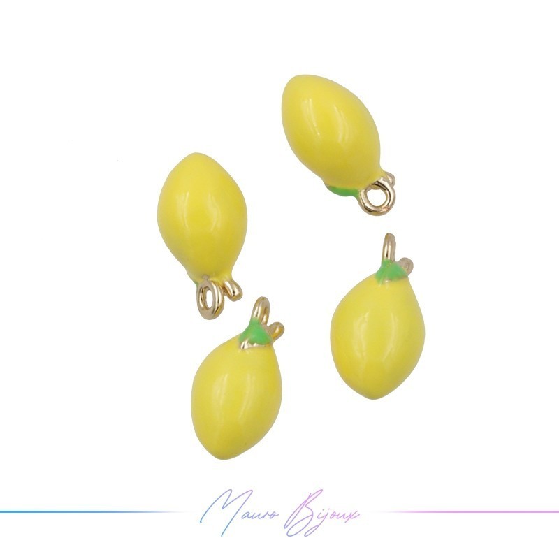 Ciondoli Limone in Ottone Smaltati