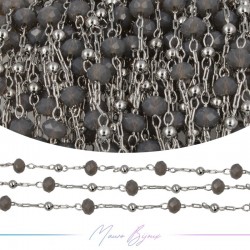 Chain in Inox Silver Grey Crystal 1mt