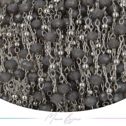 Chain in Inox Silver Grey Crystal 1mt