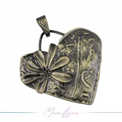 Zamak Pendan Brass Heart B 1 Piece