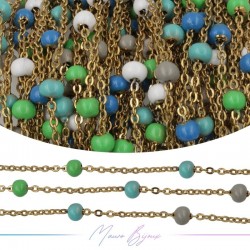 Chain in Gold Inox Enamelled Multicolor E 1mt