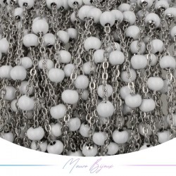 Catena in Acciaio Argento Smaltati Bianco 1 mt