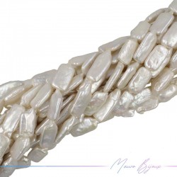 Freshwater Pearls Rectangular White 10x20mm