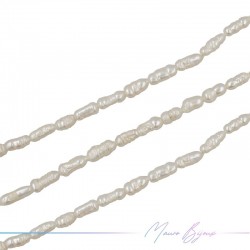 Perle di Fiume forma Bozzolo Panna Irregolare 5x12mm
