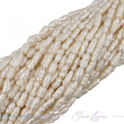 Perle di Fiume forma Bozzolo Panna Irregolare 5x12mm