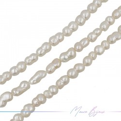 Perle di Fiume forma Fagiolo Panna Irregolare 14x9mm
