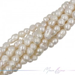 Freshwater Pearls Bean Cream Irregular 14x9mm