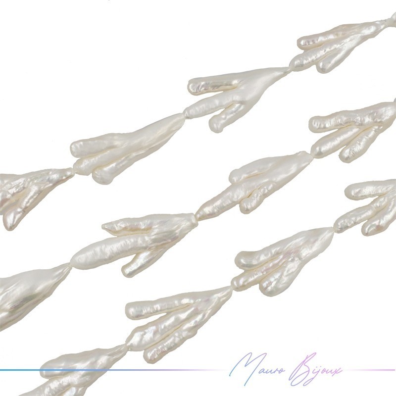 Freshwater Pearls Branch Cream Irregular 33x19mm