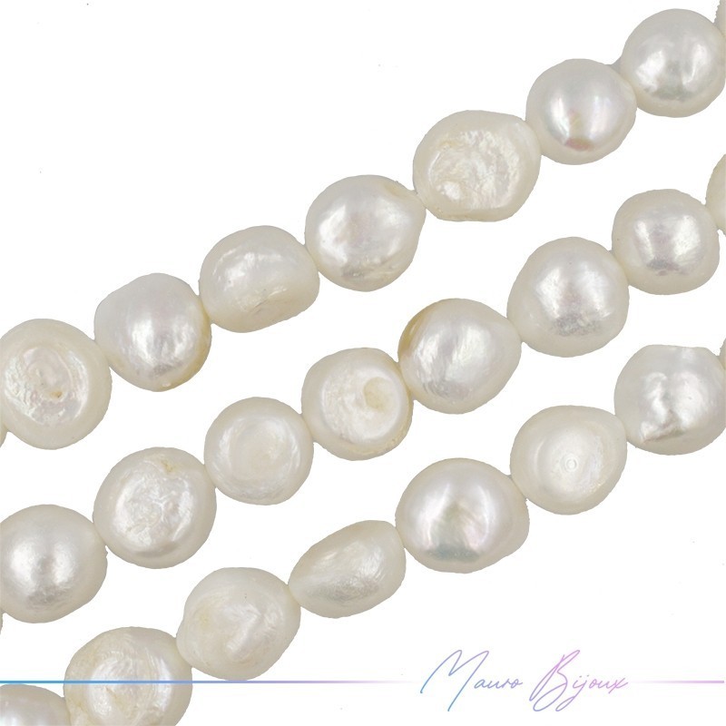 Perle di Fiume forma Mezze Perle Panna Irregolare 14x14mm