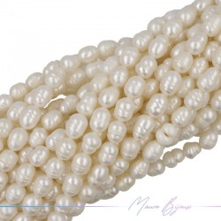 Perle di Fiume forma Ovalini A Panna Irregolare 8x6mm
