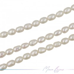 Perle di Fiume forma Ovalini B Panna Irregolare 9x7mm