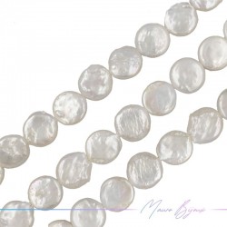 Freshwater Pearls Round Flat White Irregular 13-14mm