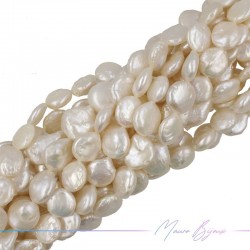Perle di Fiume forma Tonde Piatte Irregolare 12-14mm
