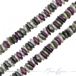 Perle di Fiume forma Rondella Piatta Multicolor Irregolare 11-12.5mm