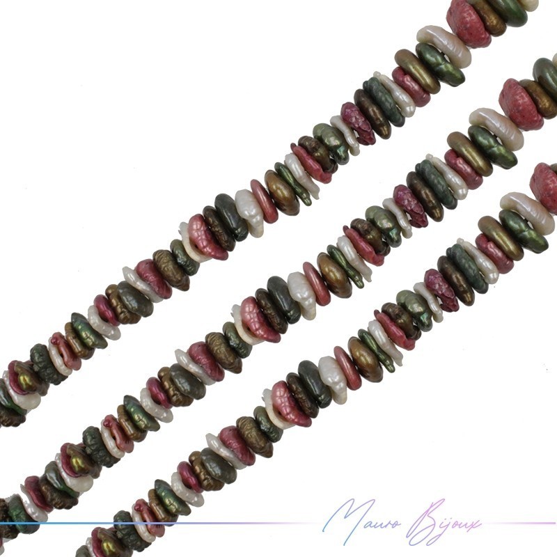 Perle di Fiume forma Chips Grande Multicolor Irregolare 7-12mm