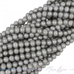 Perle di Fiume Sfera Grigio Irregolare 8-9mm