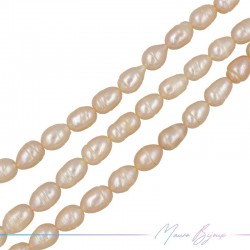 Perle di Fiume Sfera Salmone Irregolare 8-9mm