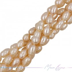 Perle di Fiume Sfera Salmone Irregolare 8-9mm