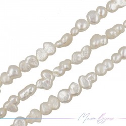 Perle di Fiume forma Faggiolo Panna Irregolare 7-12mm