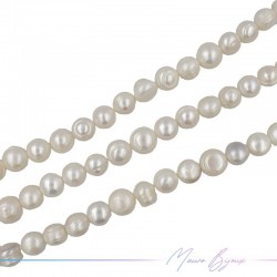 Perle di Fiume Sfera Panna Irregolare 13.5-16mm