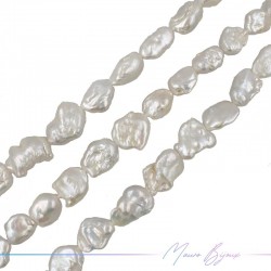 Freshwater Pearls Scaramazze Piatte Irregular Cream 12-17mm