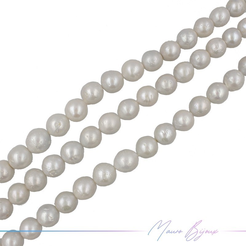 Freshwater Pearls Round Irregular White12.5-14mm