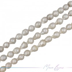 Perle di Fiume Scaramazze Assortite Bianche Irregolare 13-14.5mm